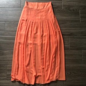 Anthro Maeve Orange Maxi Skirt